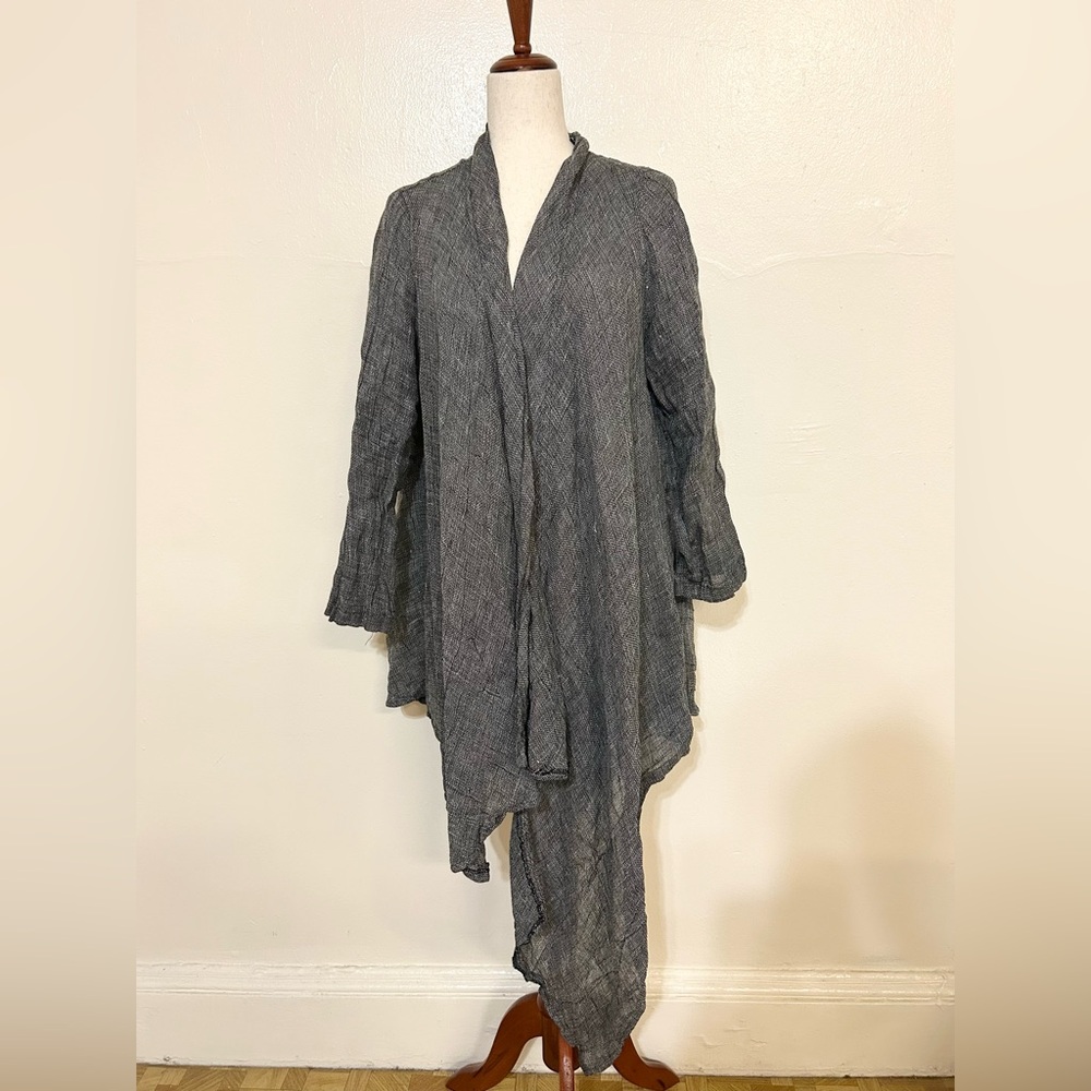 SKULLZ LONDON Black and Grey Asymmetrical Hem Cardigan